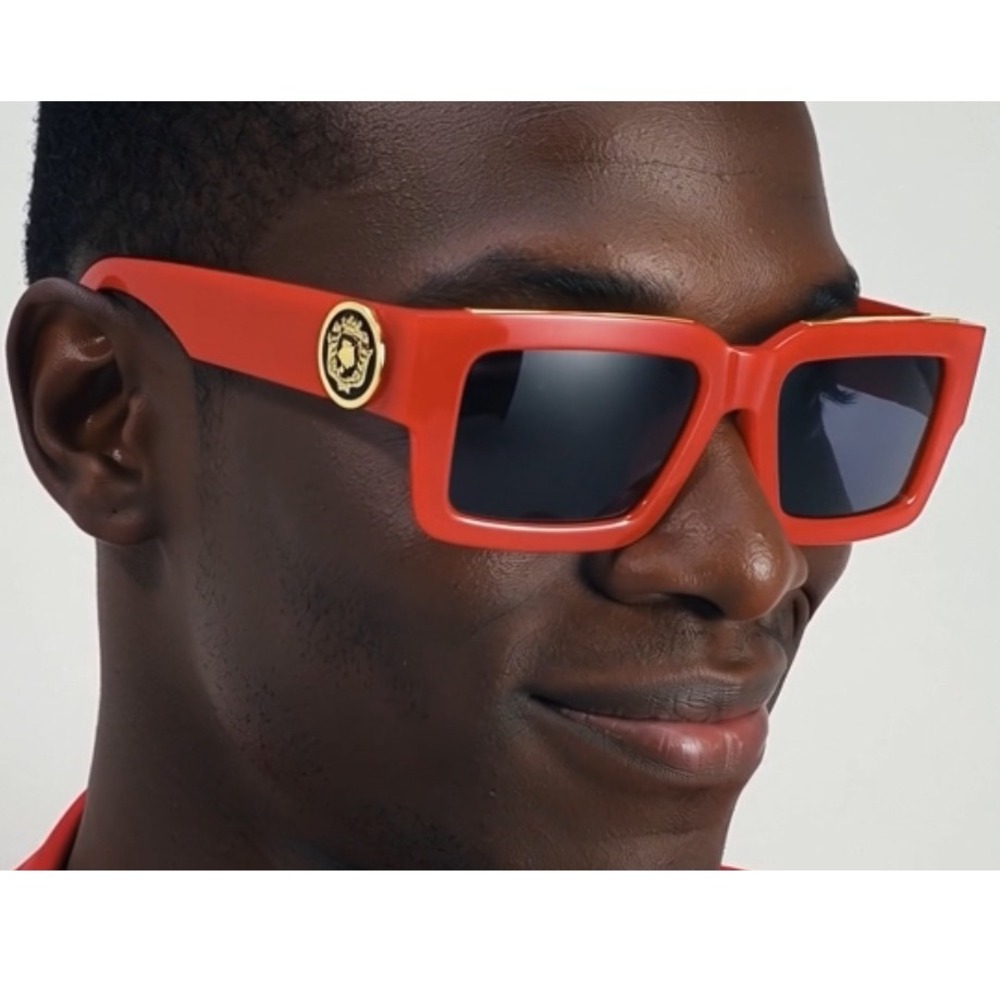 Horned Rim Retro‎ Sunglasses Womens Mens Vintage Retro Square Sunglasses Red New